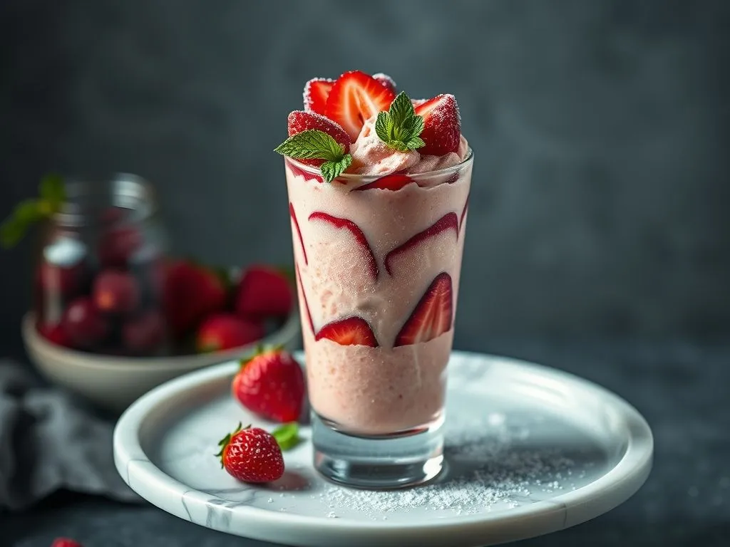 Frozen Strawberry Souffle