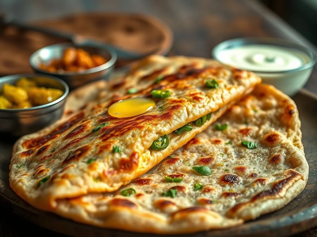 Green Chilli Paratha
