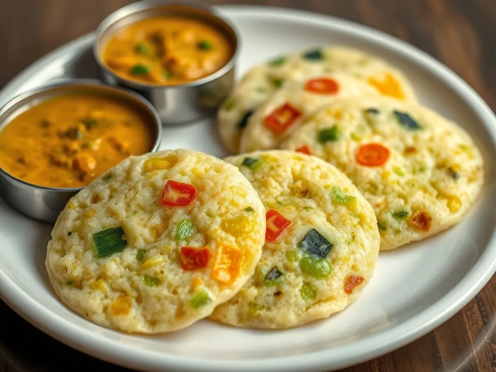 Green Moong Dal And Vegetable Idli