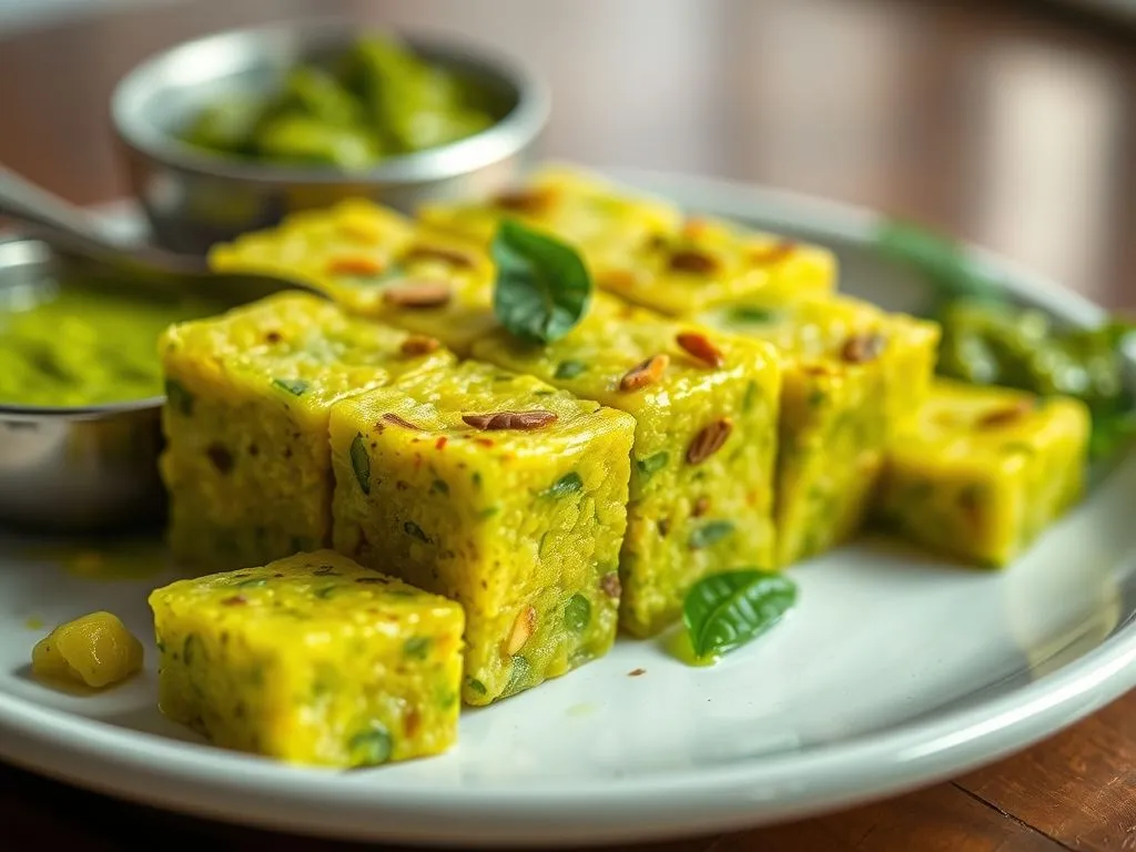 Green Moong Dal Dhokla