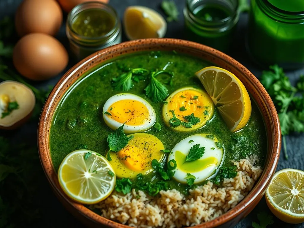 Hariyali Egg Curry In Coriander and Mint Gravy