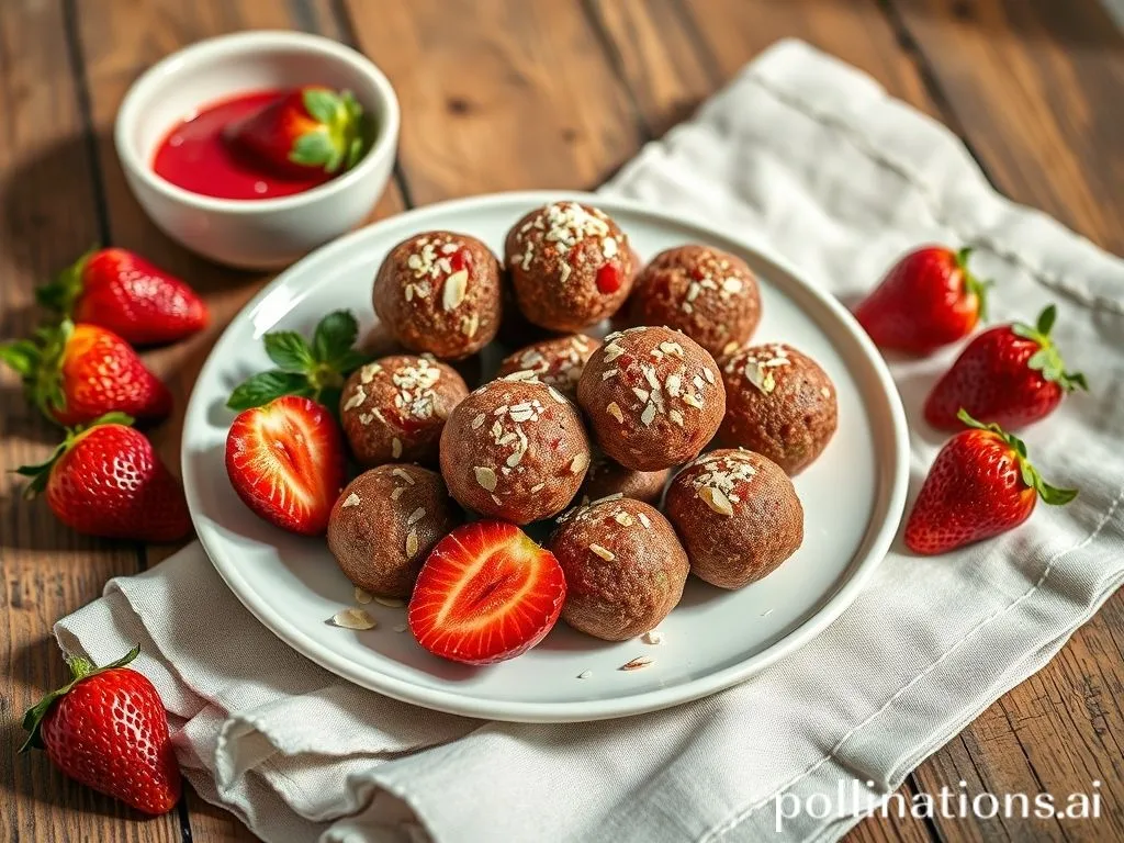 Healthy Ragi Energy Balls with Strawberry