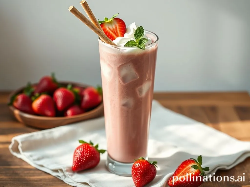 Healthy Strawberry Milkshake