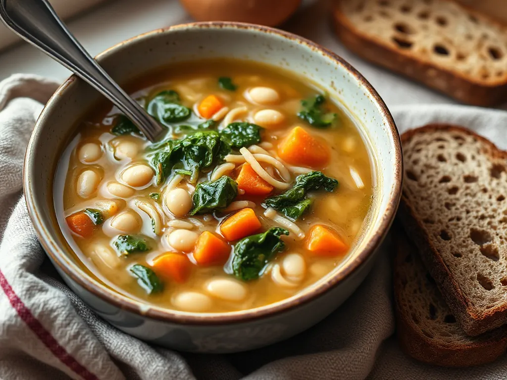 Heart Healthy White Bean And Noodle Soup