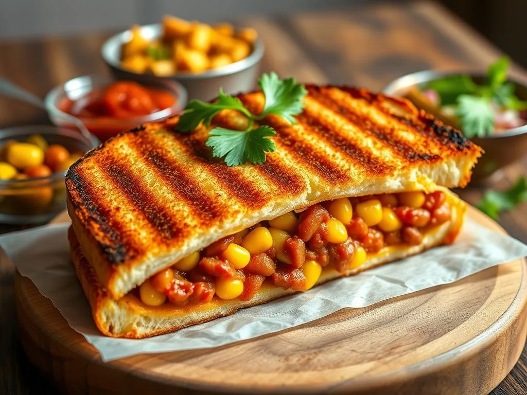 High Protein Grilled Rajma Corn Sandwich