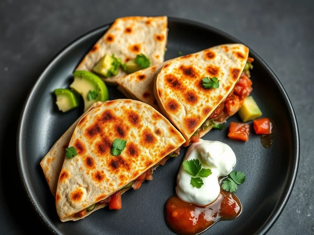 High Protein Refried Beans Quesadilla