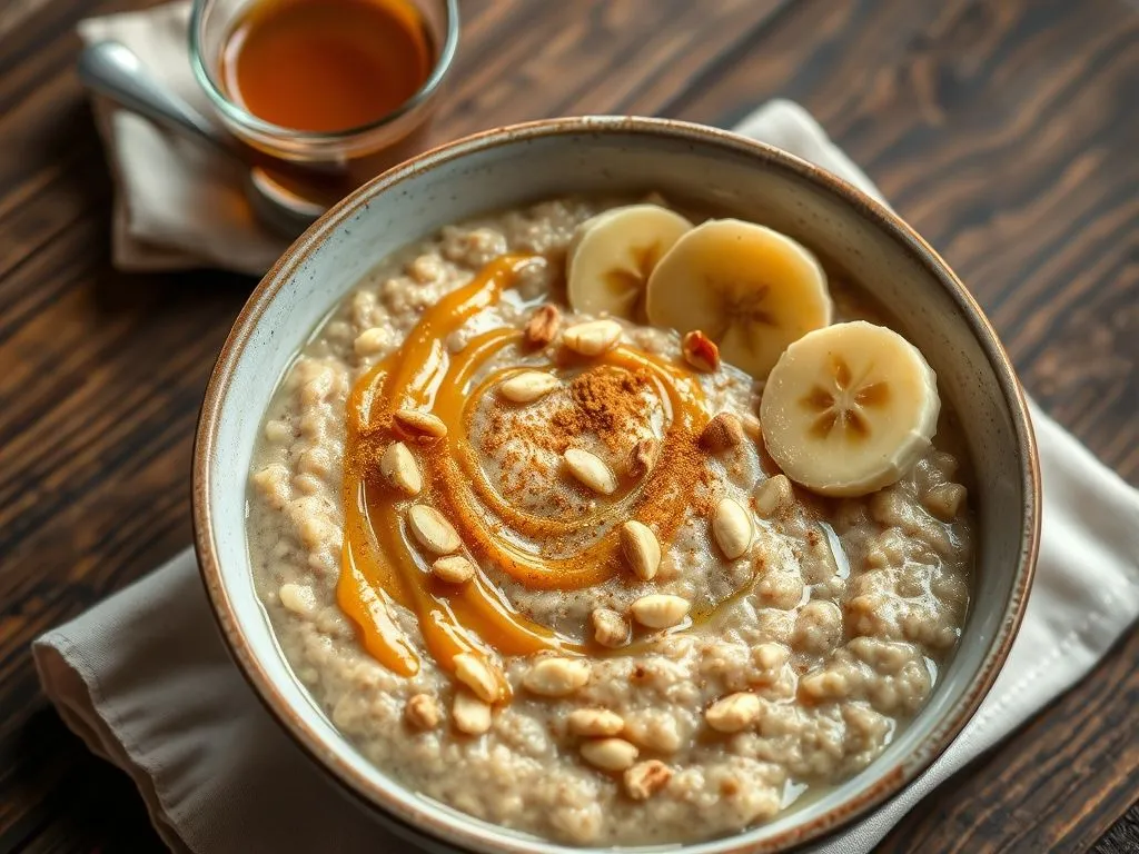 Indian Style Peanut Butter Banana Oatmeal