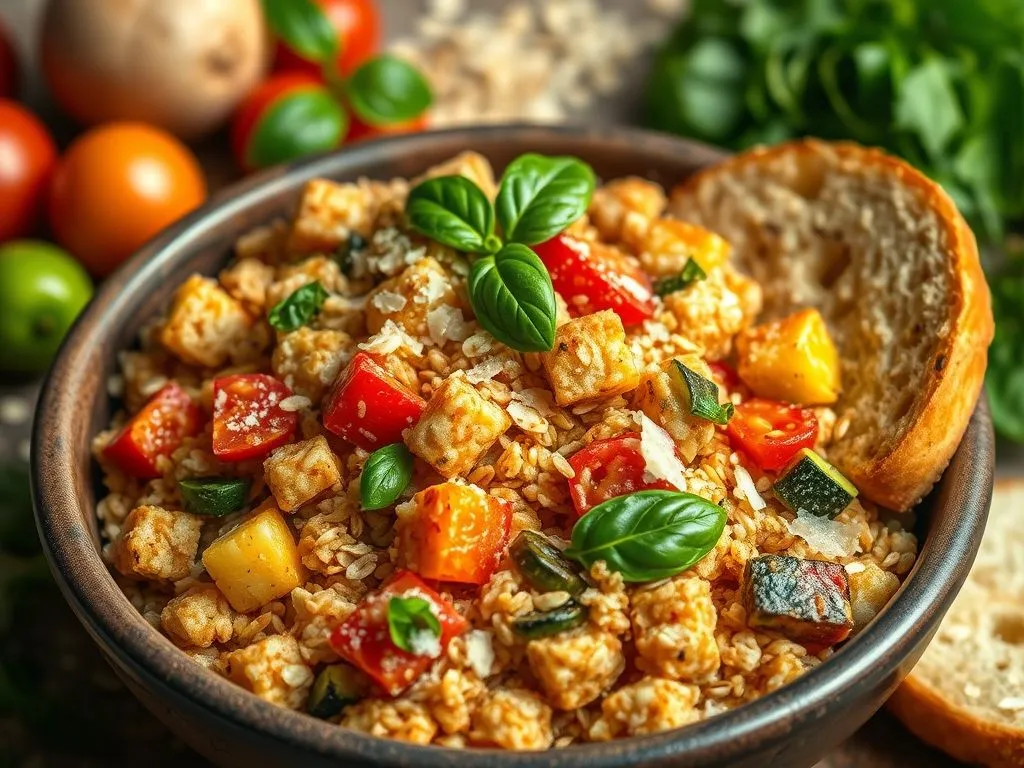 Italian Oats Bread Upma