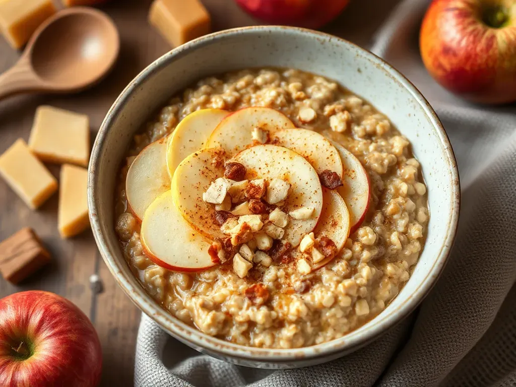Jaggery Sweetened Apple Oatmeal