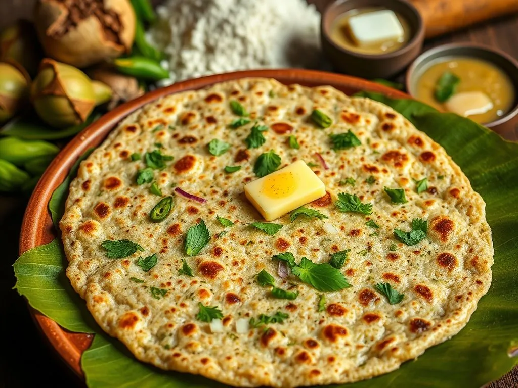 Karnataka Style Avarekalu Akki Rotti