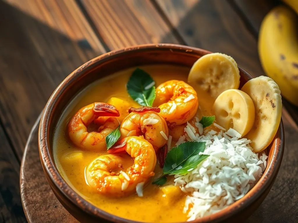 Kerala Style Konju Curry With Tengakothu