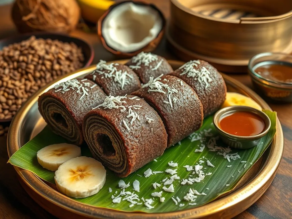 Kerala Style Ragi Puttu