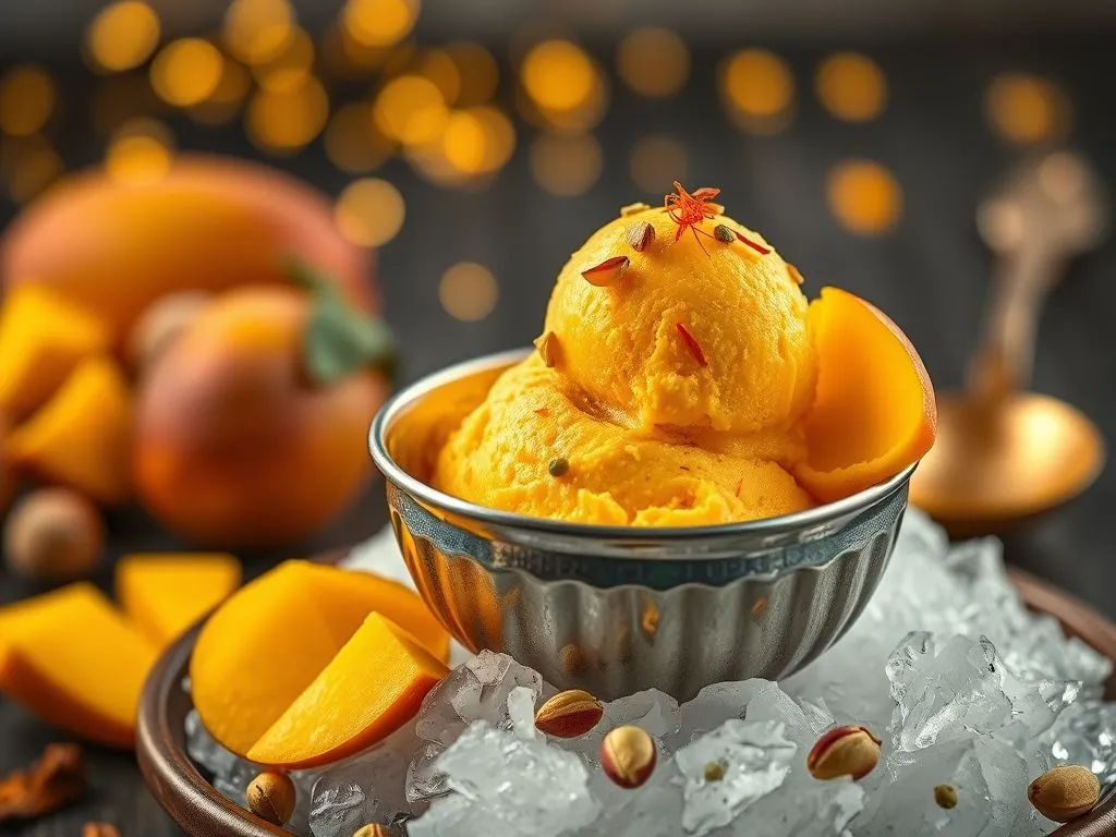 Kesar Pista Mango Ice Cream