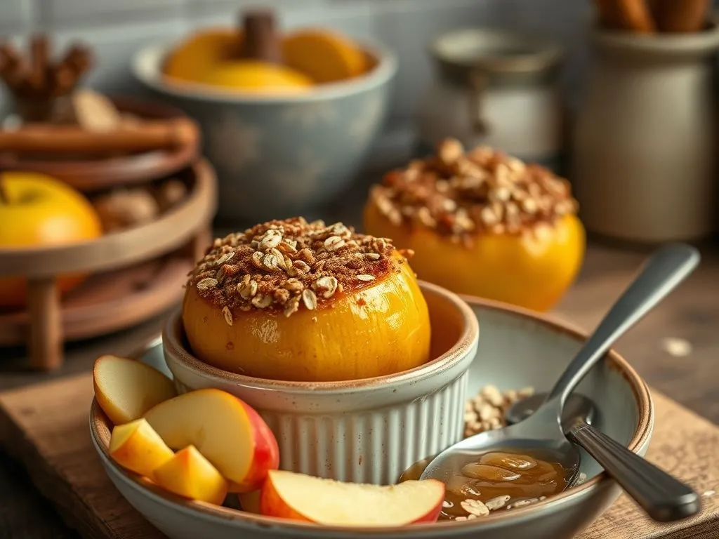 Low Fat Apple Crumble with Muesli