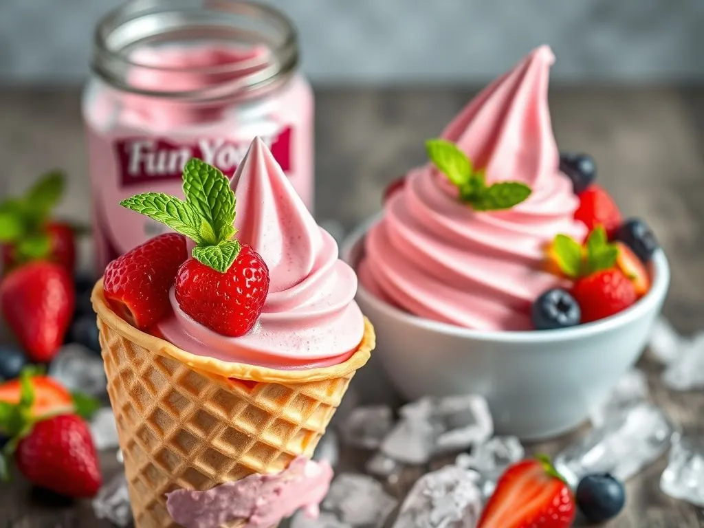 Low Fat Strawberry Frozen Yogurt