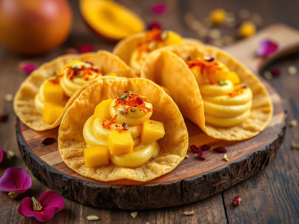 Mango Shrikhand Taco