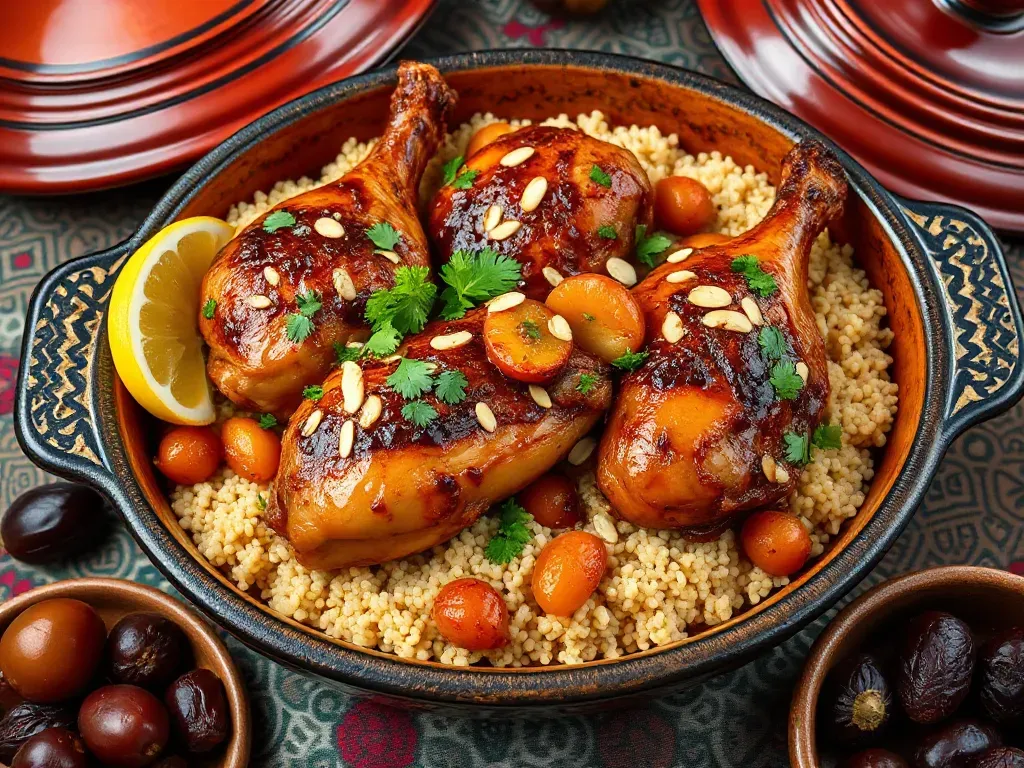 Moroccan Roast Chicken with Apricots
