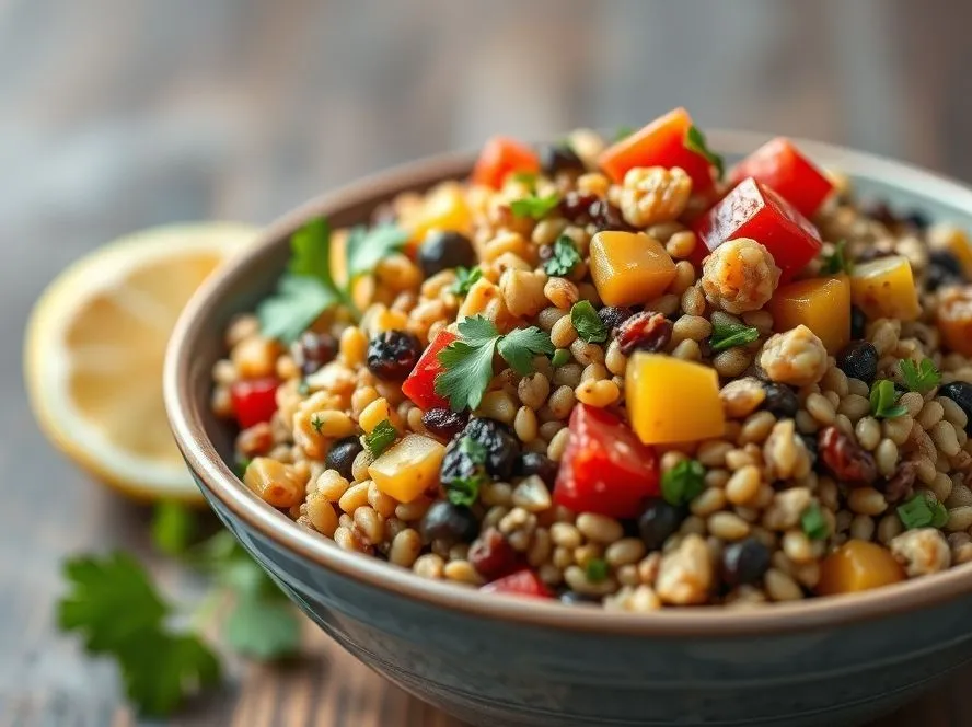 Moroccan Spiced Millet And Lentil Salad