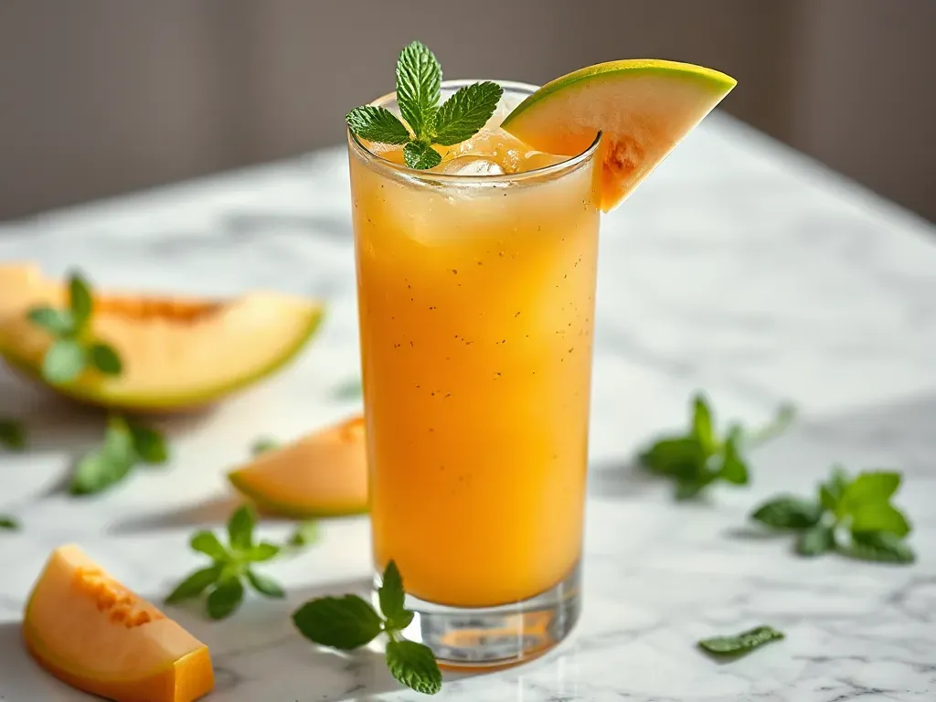 Muskmelon and Mint Juice