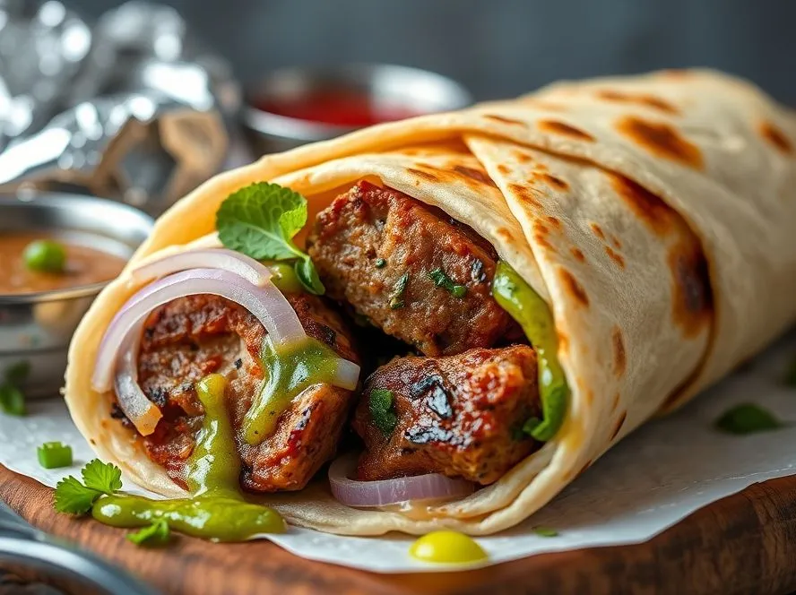 Mutton Tikka Roll