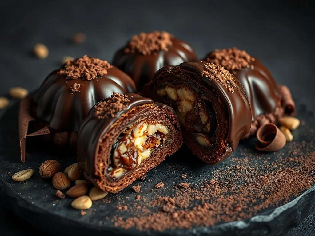 Nut Filled Chocolate Pastry