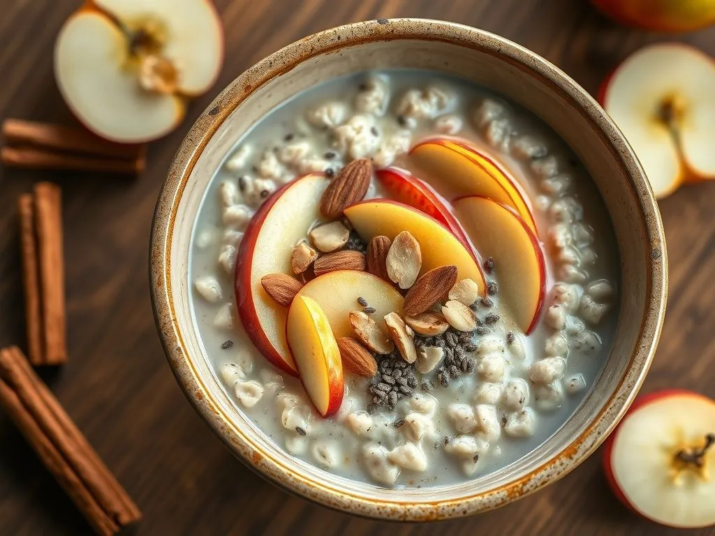 Oatmeal Almond Milk with Apples