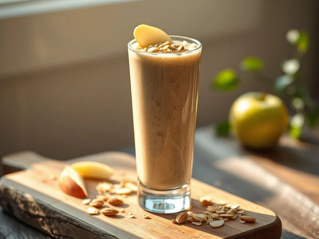 Oats Almond Apple Date Smoothie