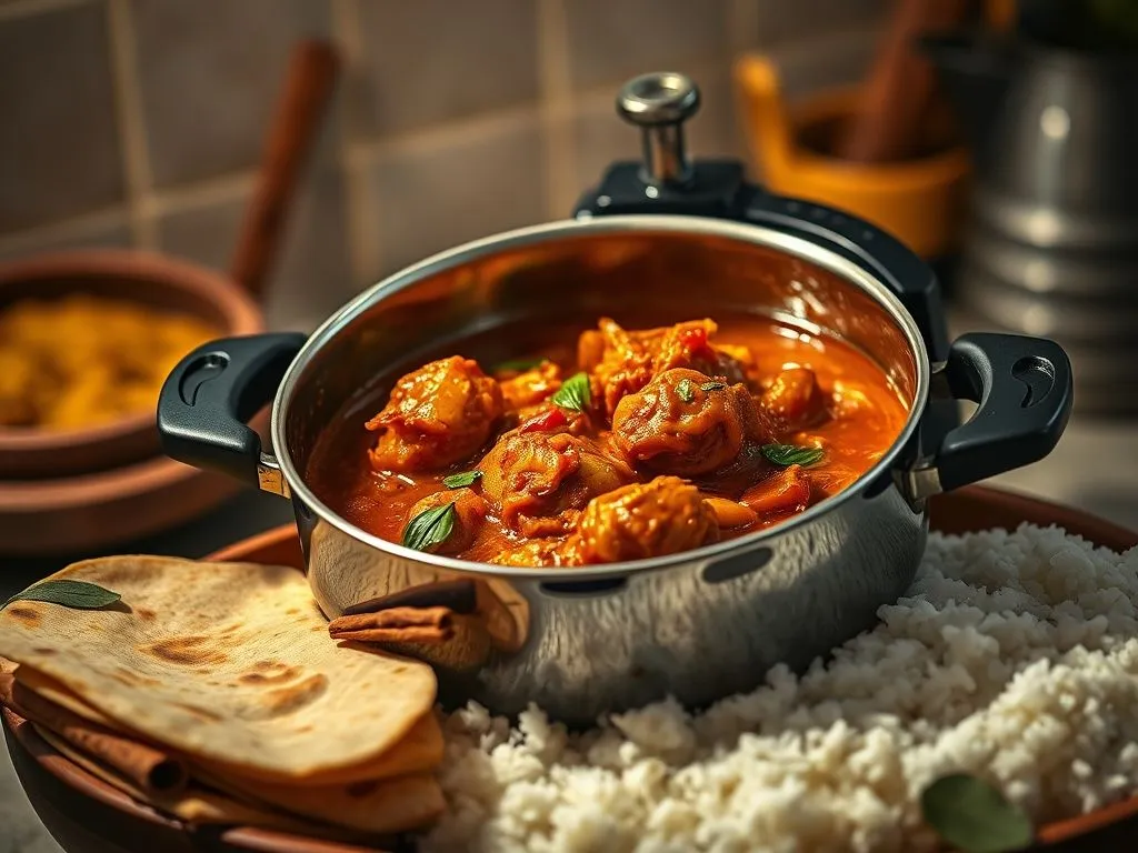 One Pot Pressure Cooker Chicken Curry