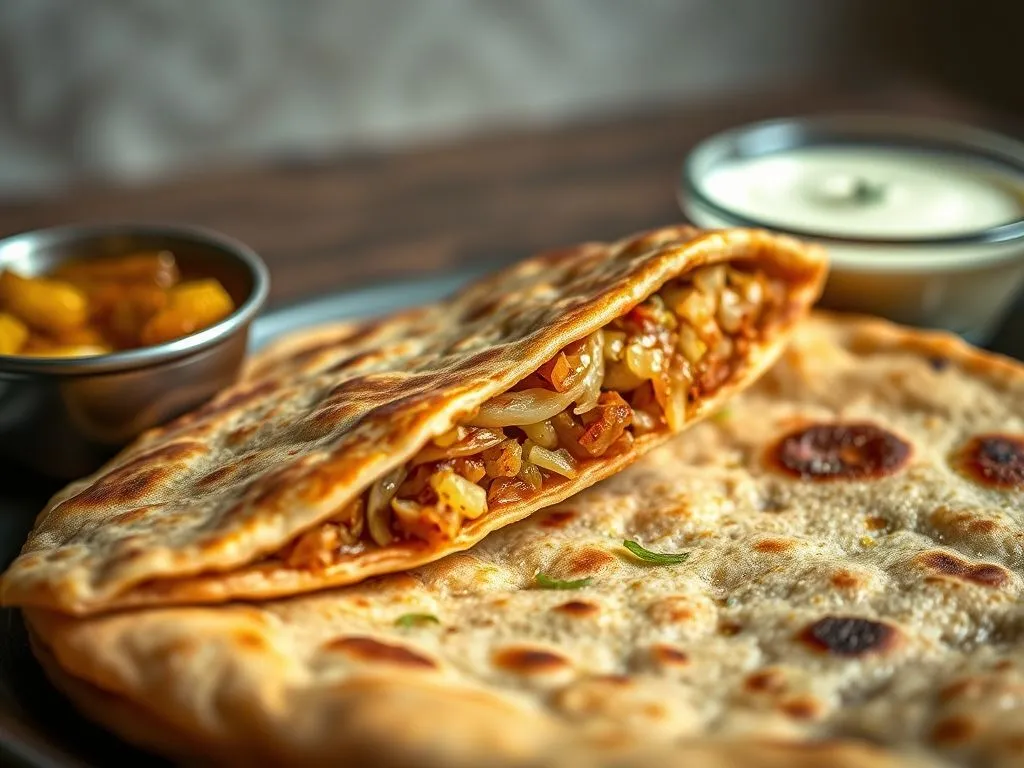 Onion Garlic Paratha