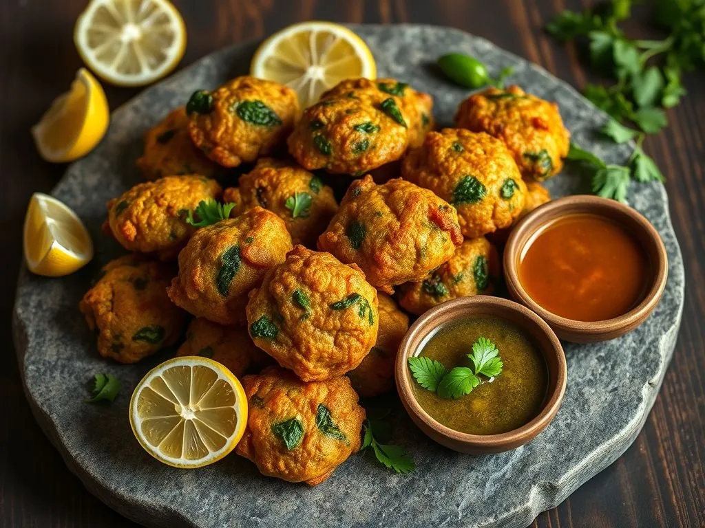 Palak And Moong Dal Pakodas