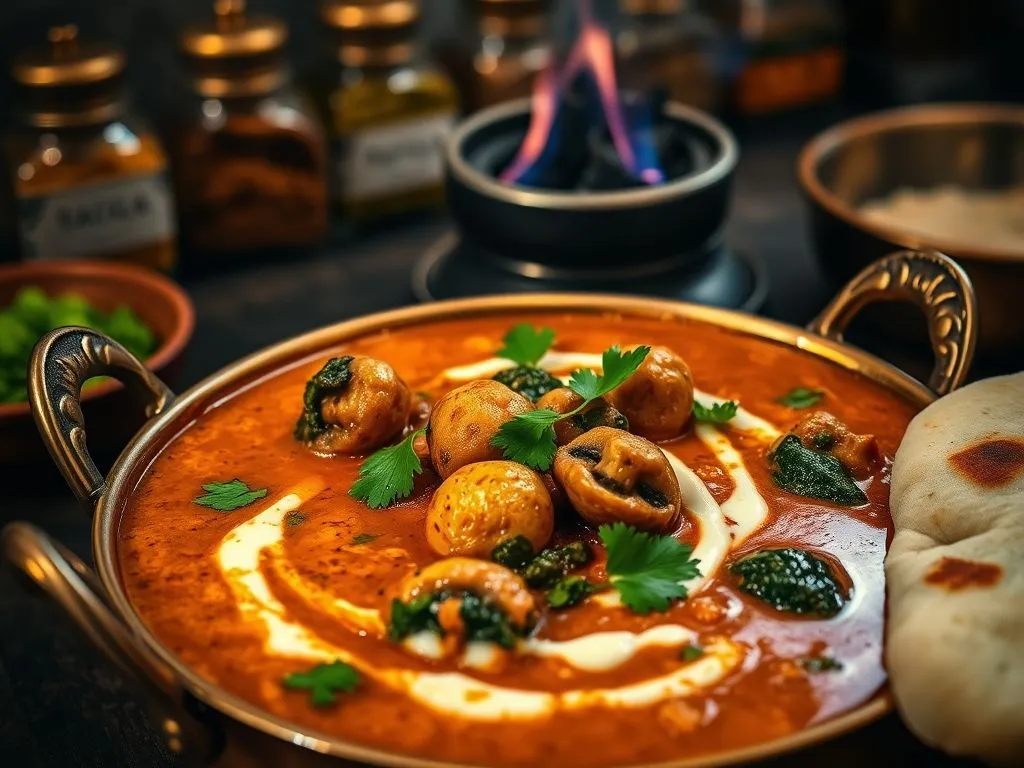 Palak Mushroom Makhani