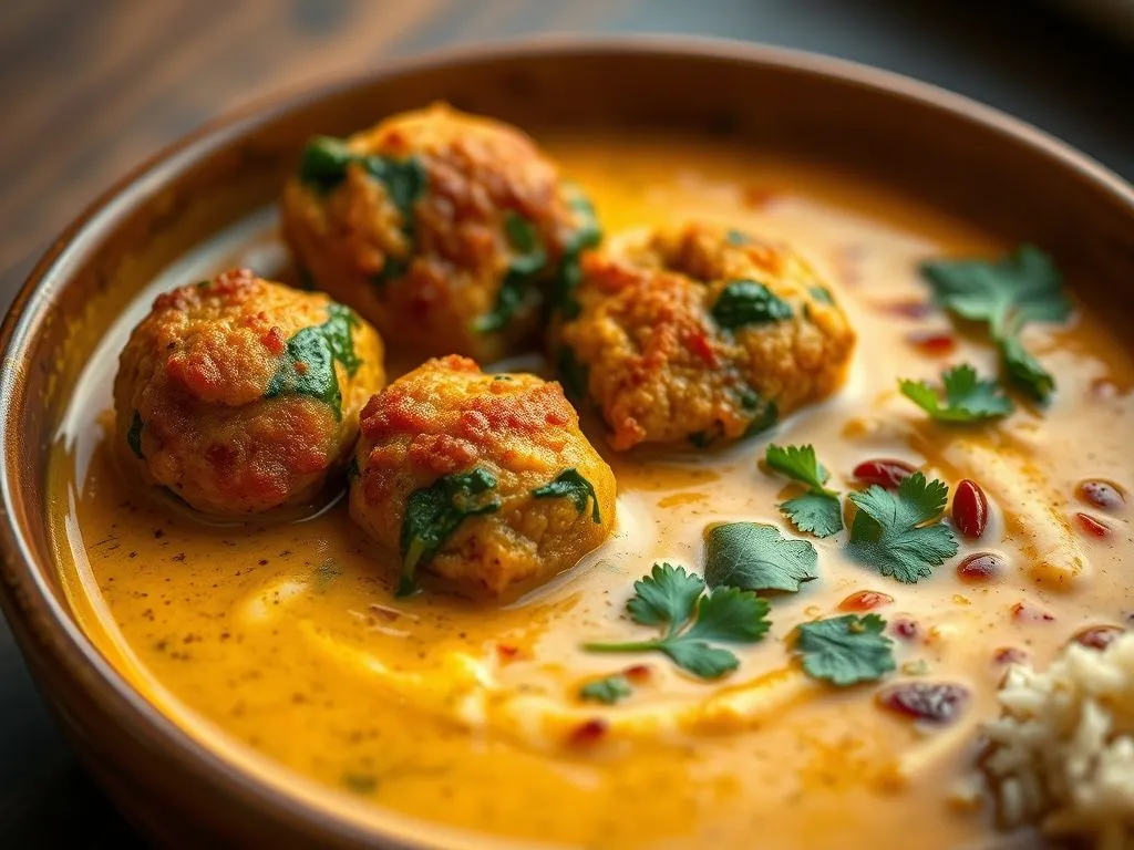 Palak Onion Kadhi Pakora