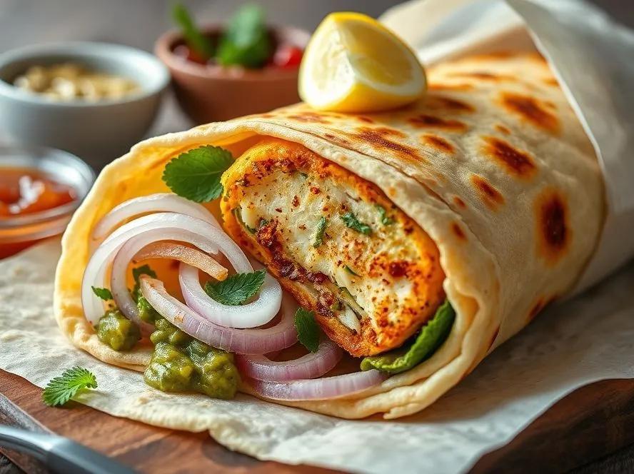 Paneer Kebab Roll