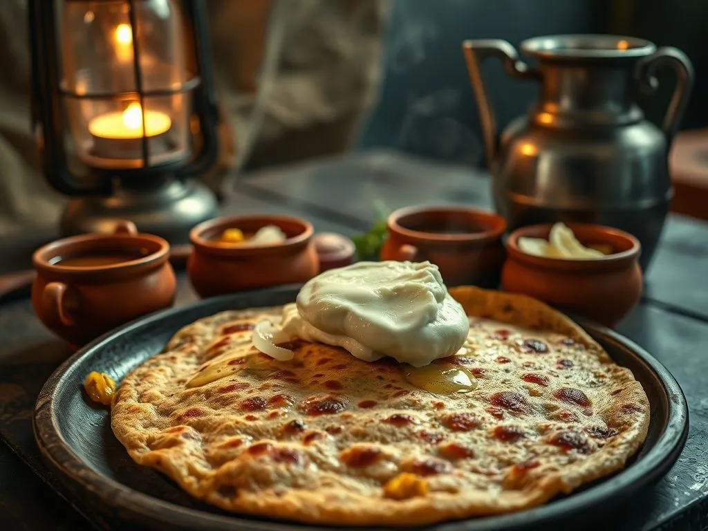 Paneer Paratha (dhaba style)