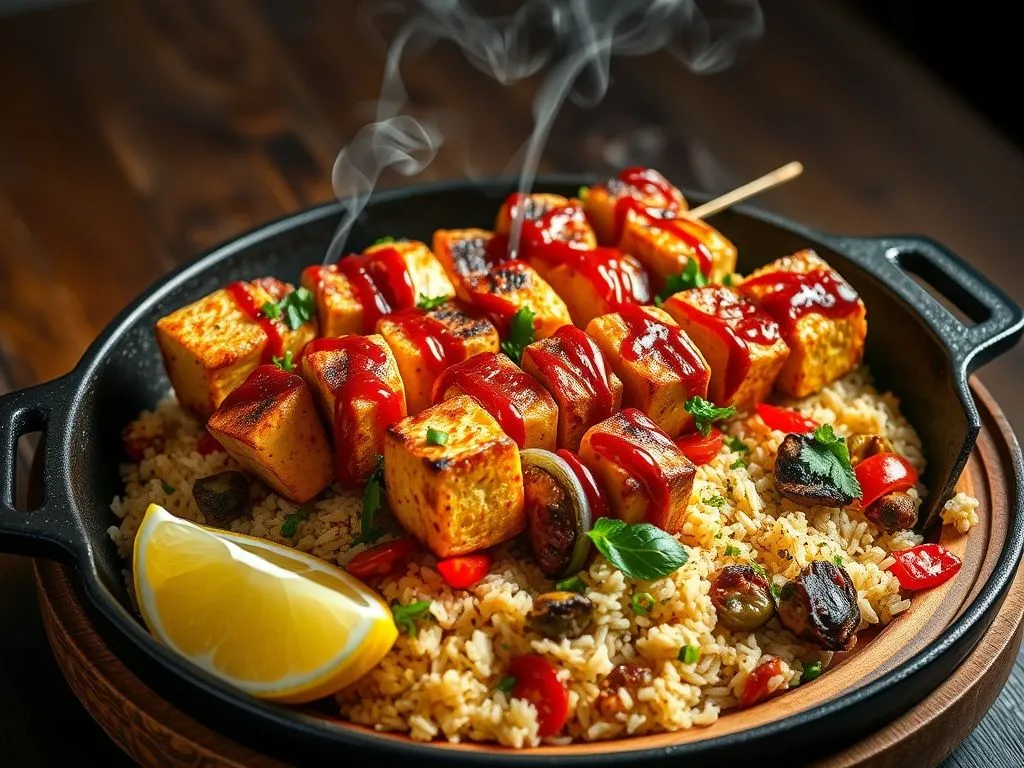 Paneer Shashlik Sizzler