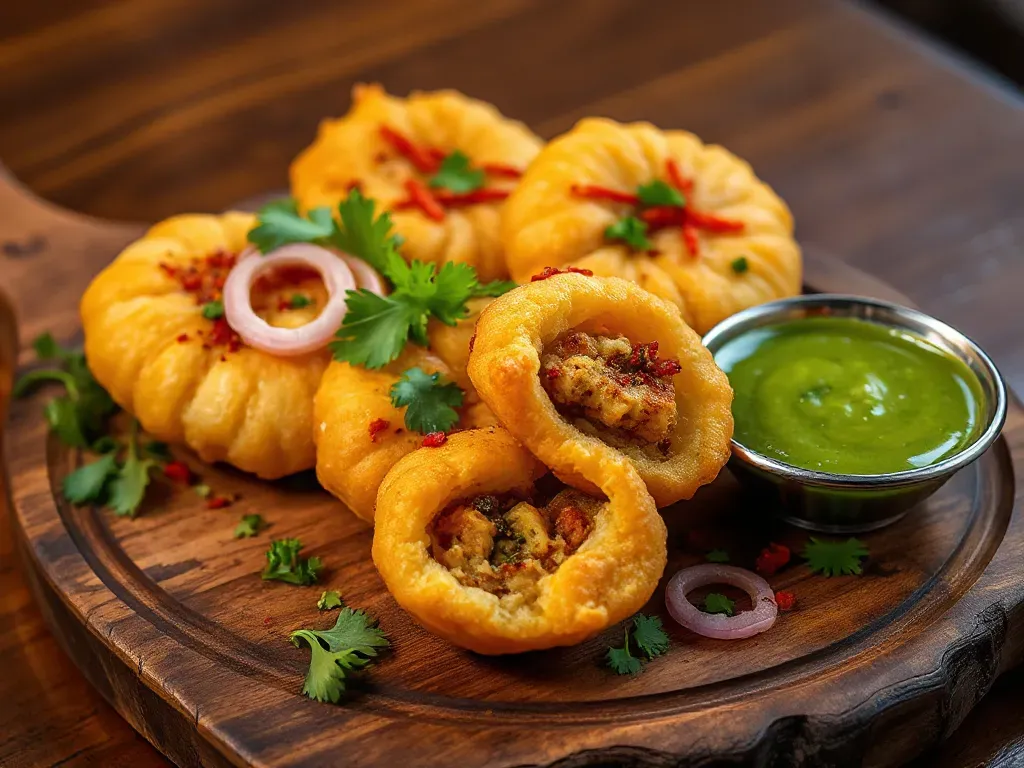 Paneer Stuffed Bread Fritters