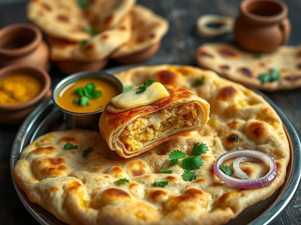 Paneer Stuffed Kulcha