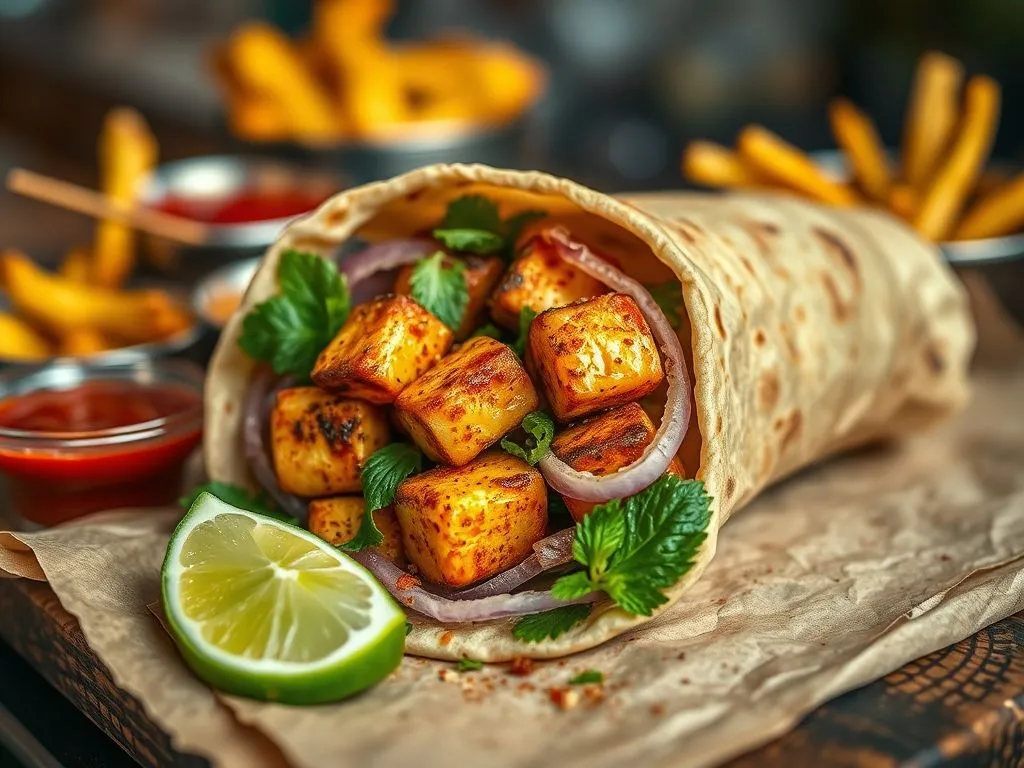 Paneer Tikka Roll