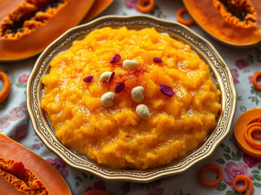 Papaya and Carrot Halwa