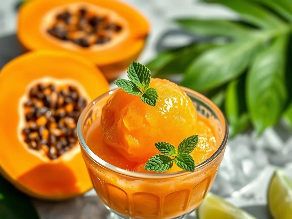 Papaya Sorbet