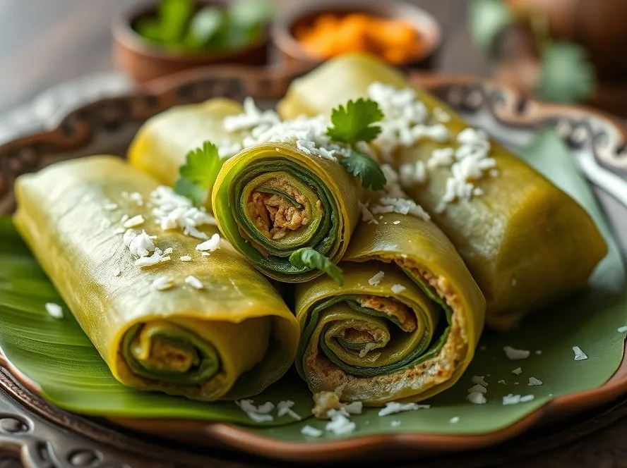 Patra (Arbi Leaves Roll)