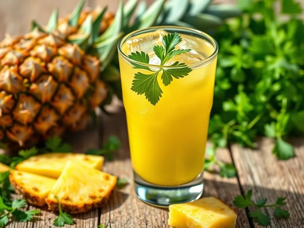 Pineapple and Coriander Juice