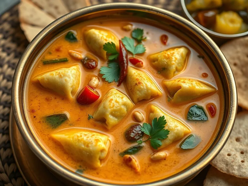 Potato Stuffed Dal Dhokli
