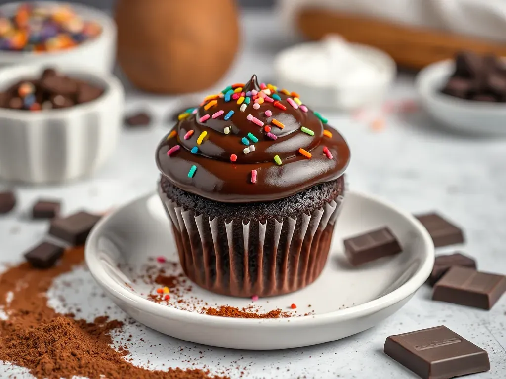 Quick and Easy Eggless Whole Wheat Chocolate Cupcake