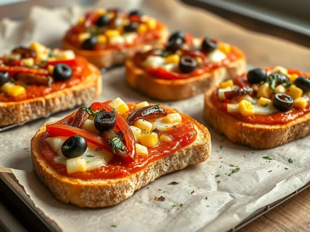 Quick Roasted Vegetable Bread Pizza