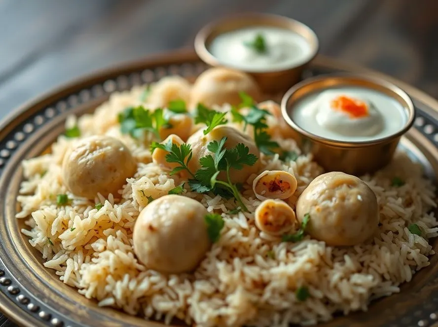 Rajasthani Gatte Ka Pulao