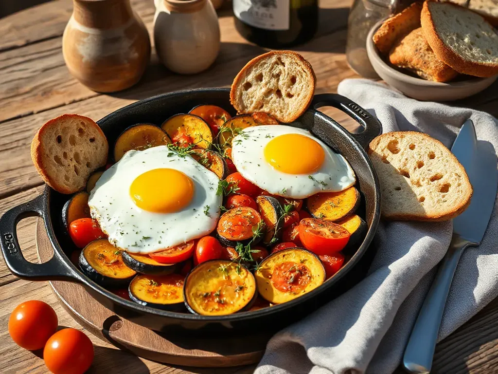 Ratatouille With Fried Eggs