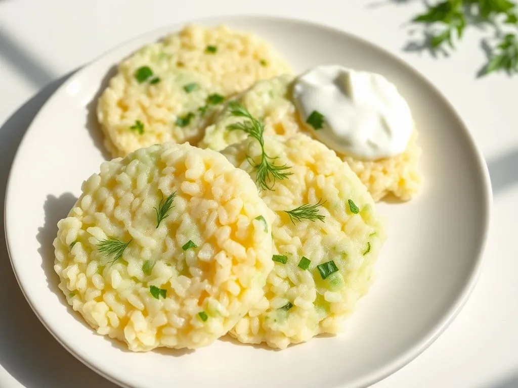 Rice and Cucumber Pancakes