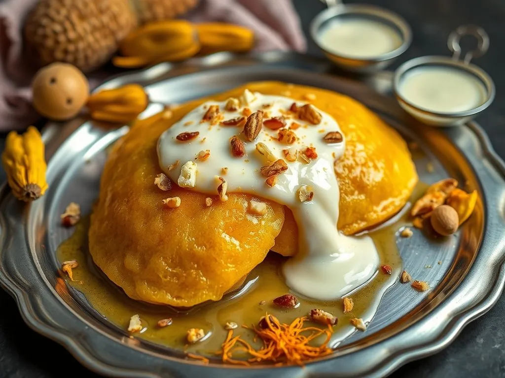 Ripe Jackfruit Malpua With Rabdi