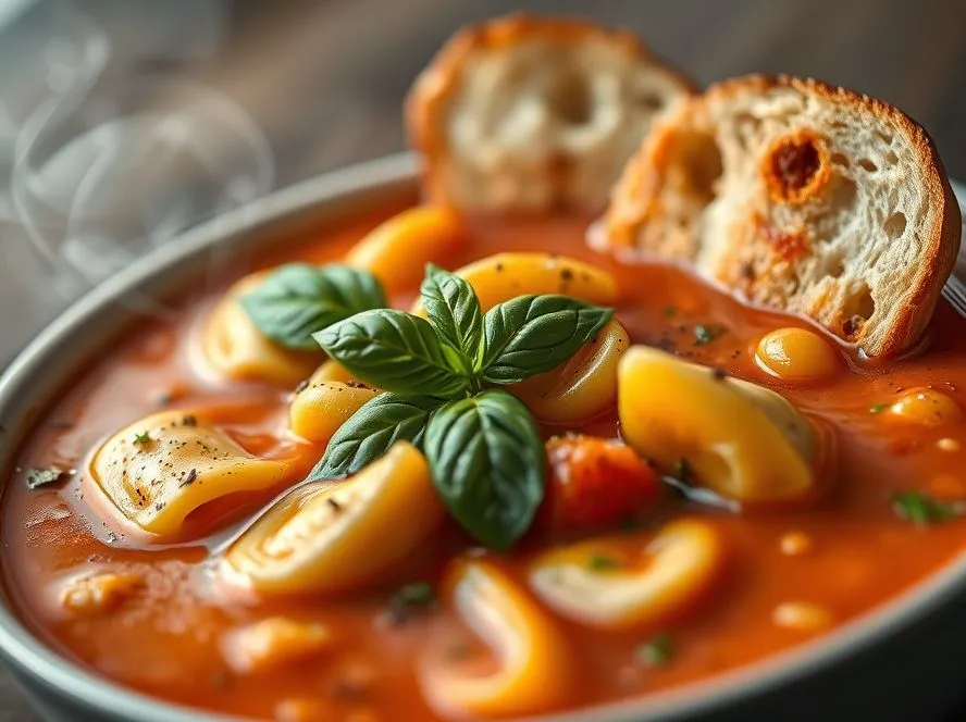 Roasted Tomato & Tortellini Soup